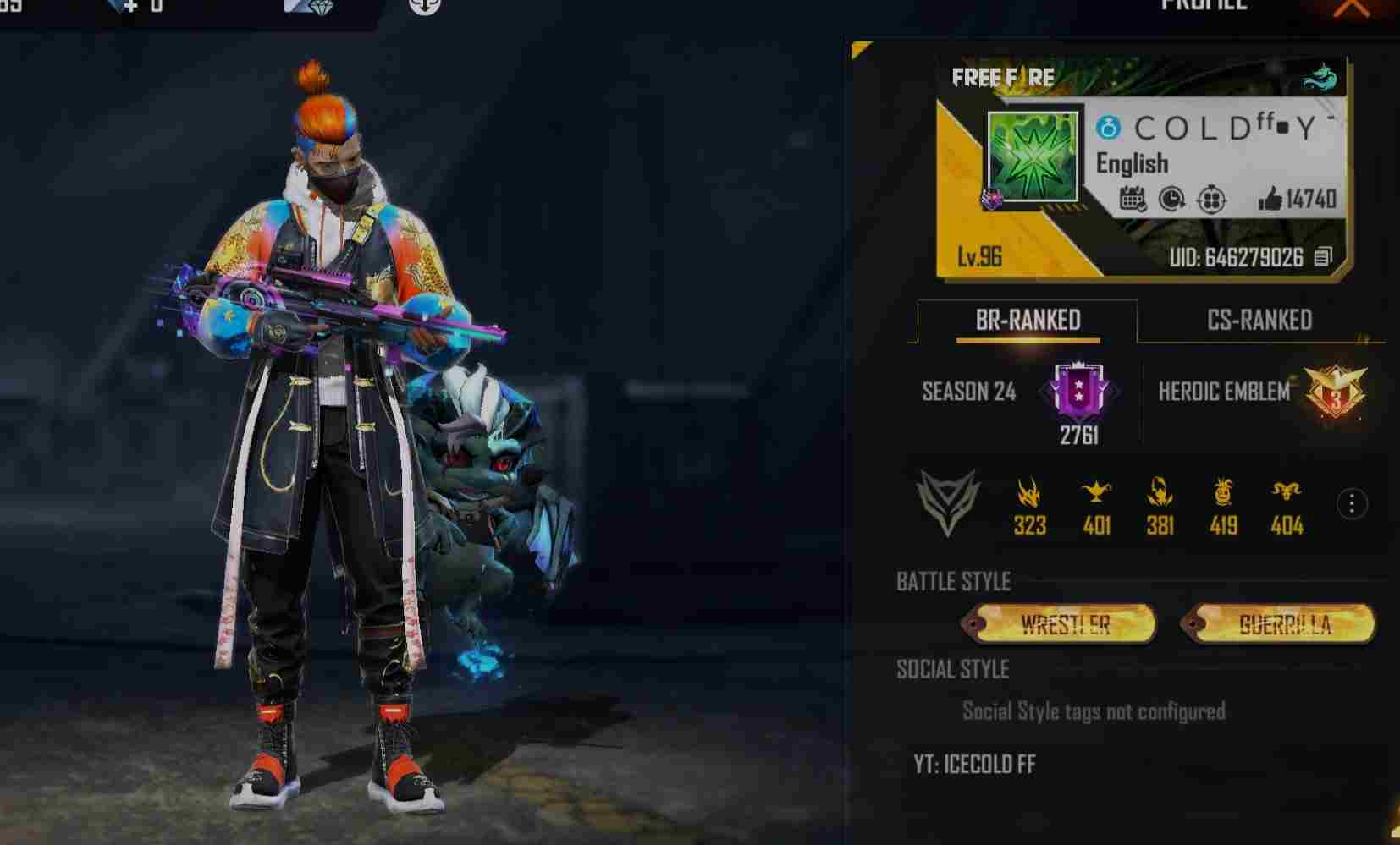 Ice Cold FF Uid, Free Fire ID, K/D setting, and more